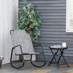 Garden Rocking Chair (Option: Grey-805x570x125 mm)