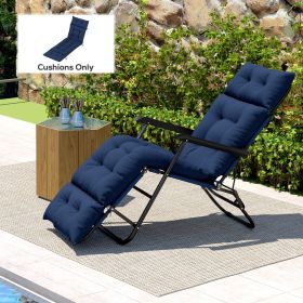 Outdoor Chaise Lounge Cushion (Option: Blue-270x270x650 mm)