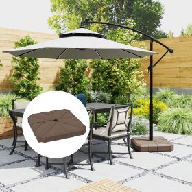 Square Patio Umbrella Base (Option: Brown-685x695x145 mm)
