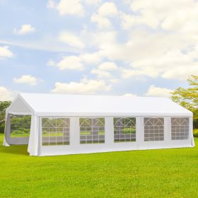 32" x 20" Outdoor Heavy Duty Carport Canopy Gazebo Wedding Party Tent Garage - White (Option: 10x10x10 mm-10x10x10 mm)
