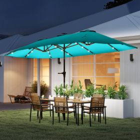 Double-Sided Market Umbrella (Option: Blue-1345x310x150 mm)