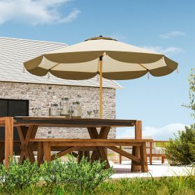 Patio Umbrella (Option: Cream White-1430x150x150 mm)