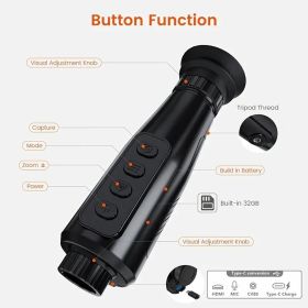 GTGUARD AI15 Thermal Imaging Monocular - 384Ã—288 HD AMOLED Display with 8X Zoom & WiFi Streaming for Hunting/Surveillance (Model: AI-15)