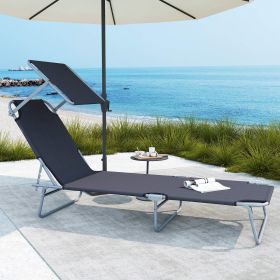 Outdoor Pool Chaise Lounge Chair (Option: Gray-720x110x600 mm)