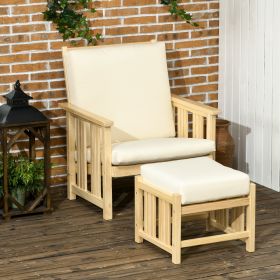 Patio Furniture Set (Option: Natural Wood-775x685x415 mm)
