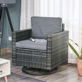 Outdoor Swivel Rocker (Option: Grey-745x640x600 mm)